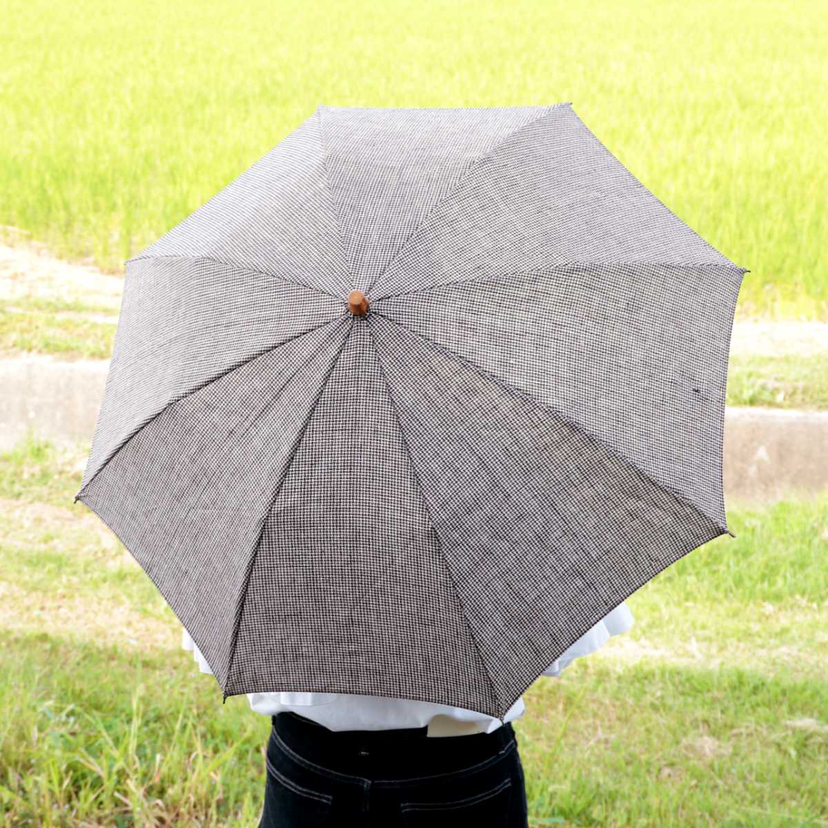 楽天市場】日傘 SURMER 折りたたみ クラシックリネン 千鳥柄 日本製