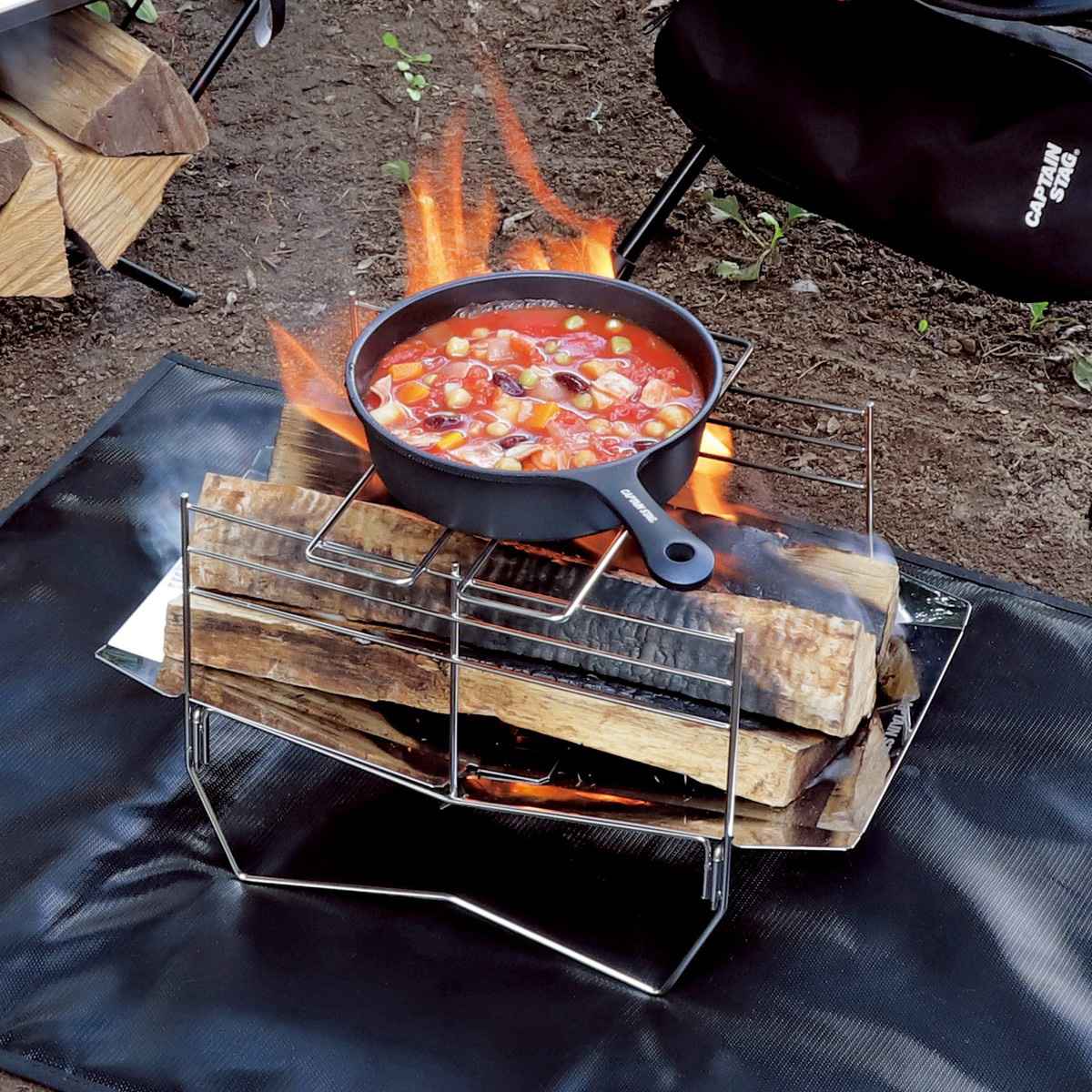 楽天市場】アルミ 深型スキレット18cm IH対応 キャプテンスタッグ