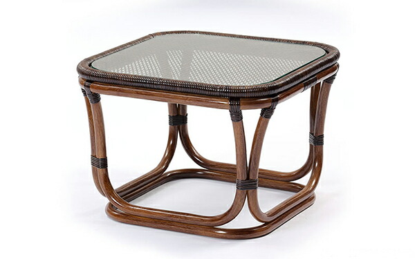 楽天市場】籐 ラタンテーブル ガラス天板 WAHOO 角型 （ センター