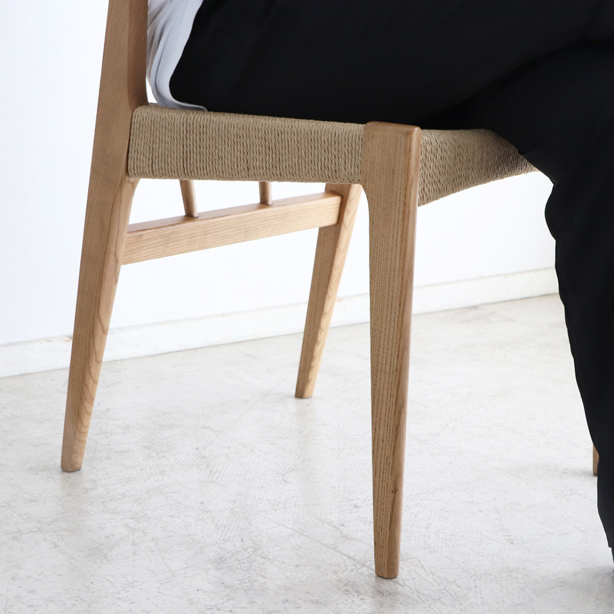 楽天市場】ダイニングチェア 座面高42cm ペーパーコードチェア （ 木製