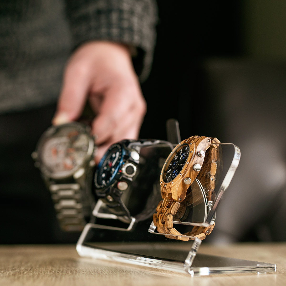 楽天市場】【レビュー特典付き】 ウォッチスタンド amenist アクリル製