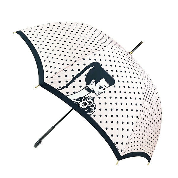 内藤ルネ 傘 ピンク 雨傘 レイン用品 雨具 ドーム型 長傘
