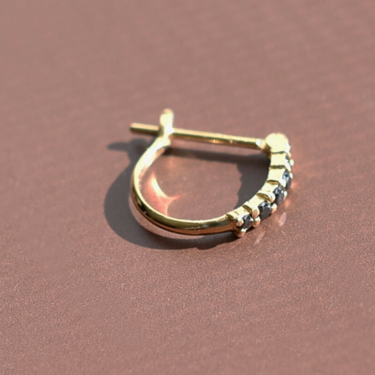 楽天市場】ピアス ダイヤ フープピアス フープ メンズ K18 18K 18金