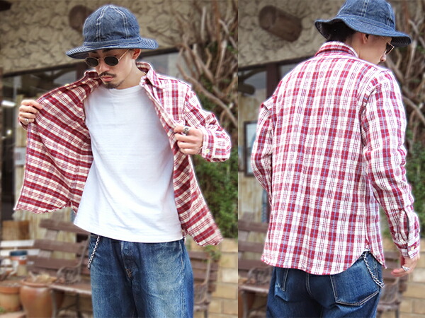 ウエアハウス WAREHOUSE ネルシャツ Lot 3104 FLANNEL SHIRTS E柄 NON