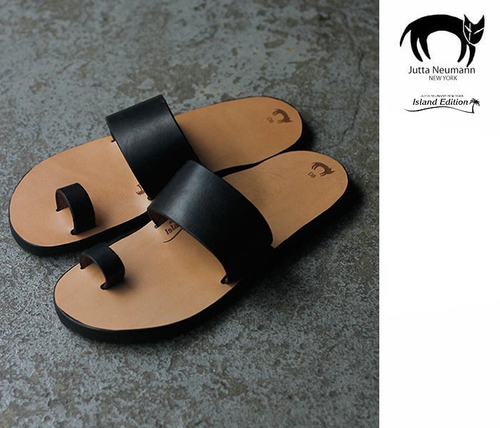 ユッタニューマン JUTTA NEUMANN カイコス レザーサンダル ブラック