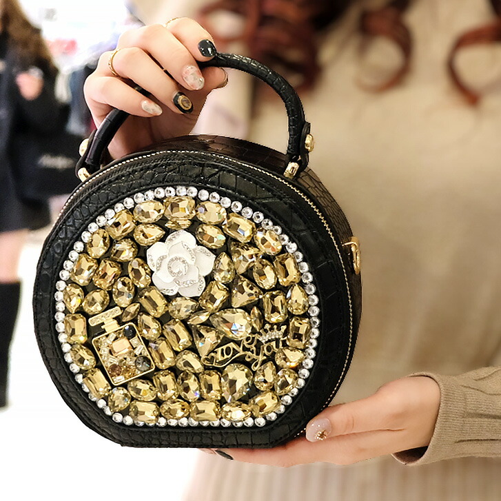 楽天市場】送料無料 キラキラビジュー2WAYバッグ キラキラ デコ 結婚式