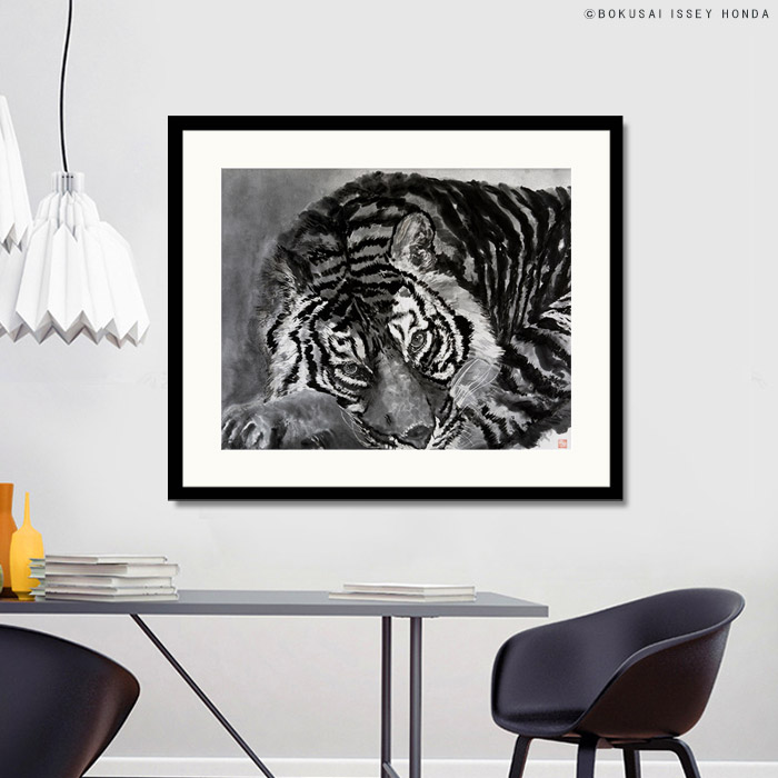 楽天市場】圧倒的迫力 ISSEY HONDA 虎画・生 革新的な技法で描かれた