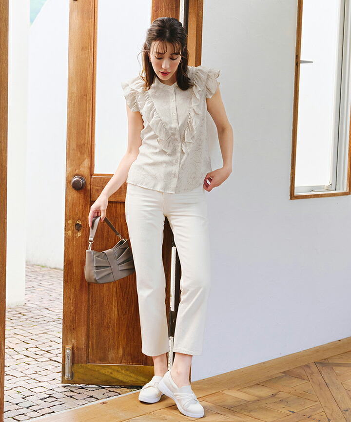 楽天市場】【新色追加】 花柄フリルシャツブラウス レディース フリル