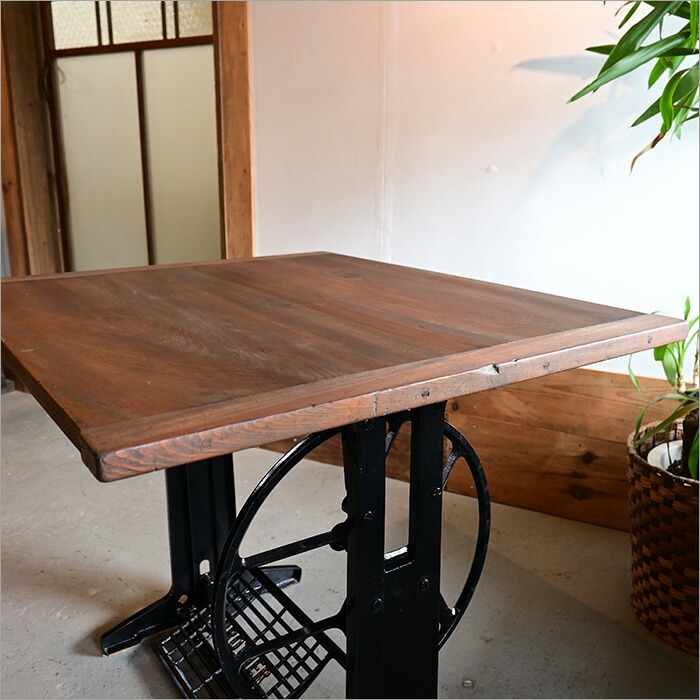 楽天市場】1点物 日本製 古材 足踏みミシン カフェテーブル