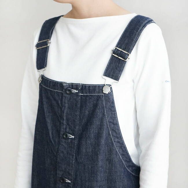 A12007]HARVESTY(ハーベスティ)ノンフェイドデニムオーバーオールoEIY