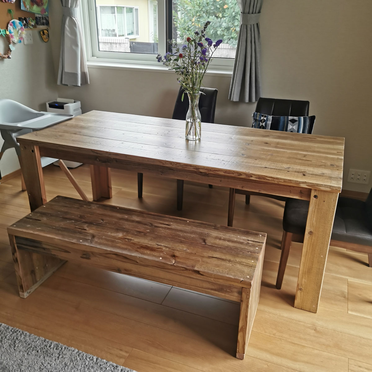 WOODPRO本店】OLD ASHIBA（足場板古材）Aタイプテーブル