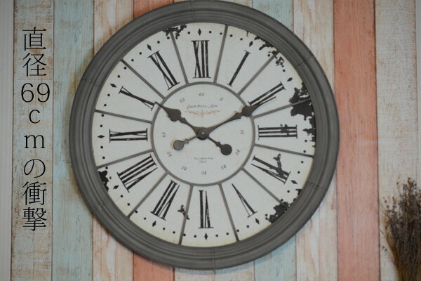 楽天市場】『アンティーク調壁掛け時計 ルーヴル・ラージクロック』壁