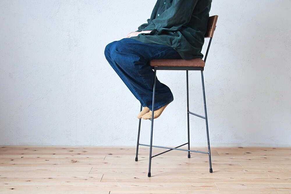 楽天市場】SIKAKU シカク SK CHAIR 本革 カウンターチェア スチール