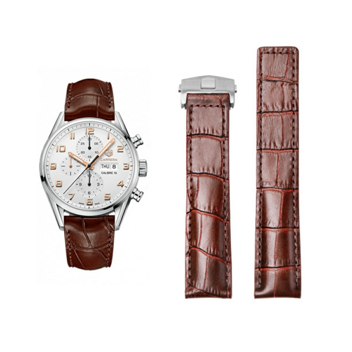 楽天市場】【 for TAG Heuer 】 Dバックル付き 本革製 クロコダイル型