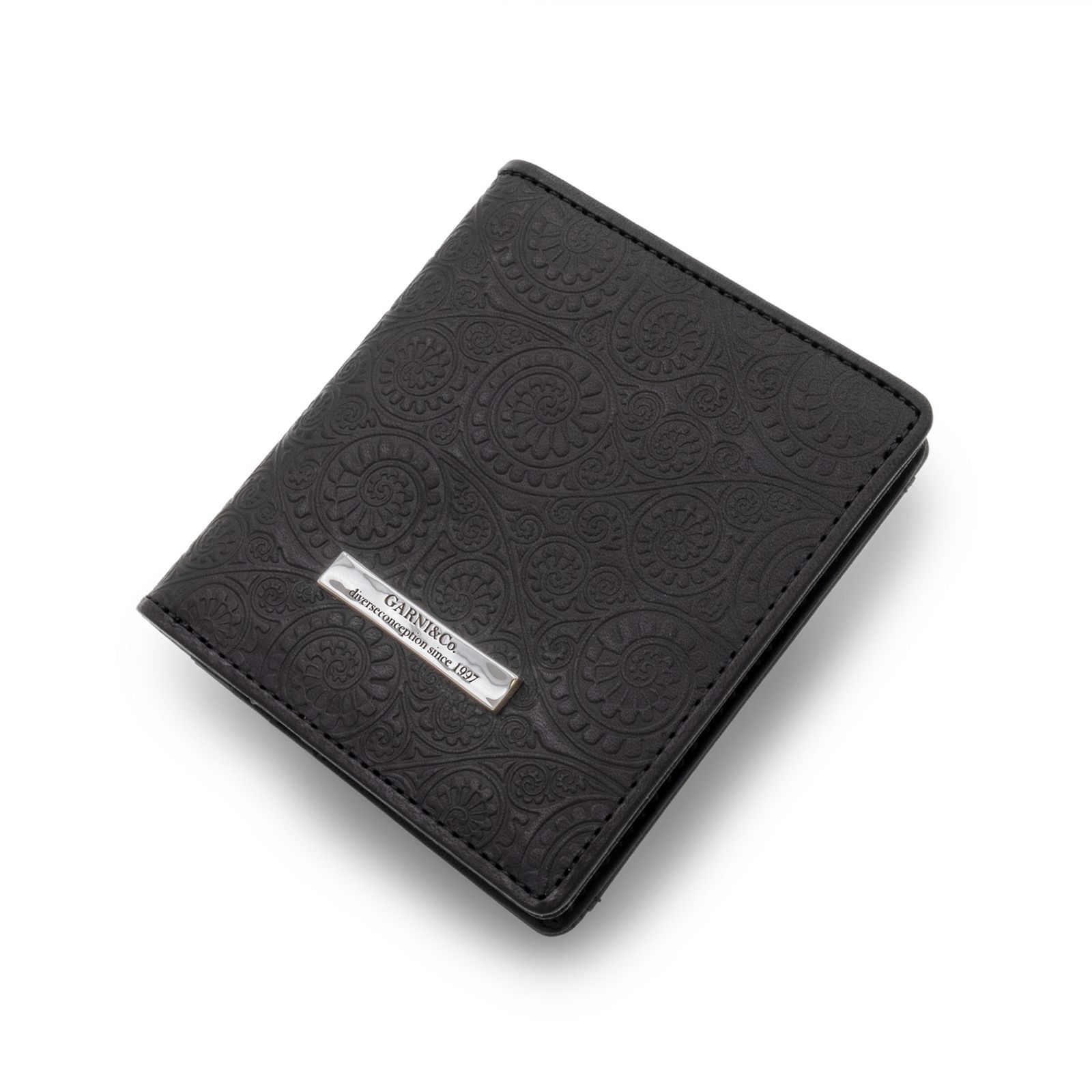 GARNI - Vine Pattern Mini Fold Wallet / ブラック | Tempt