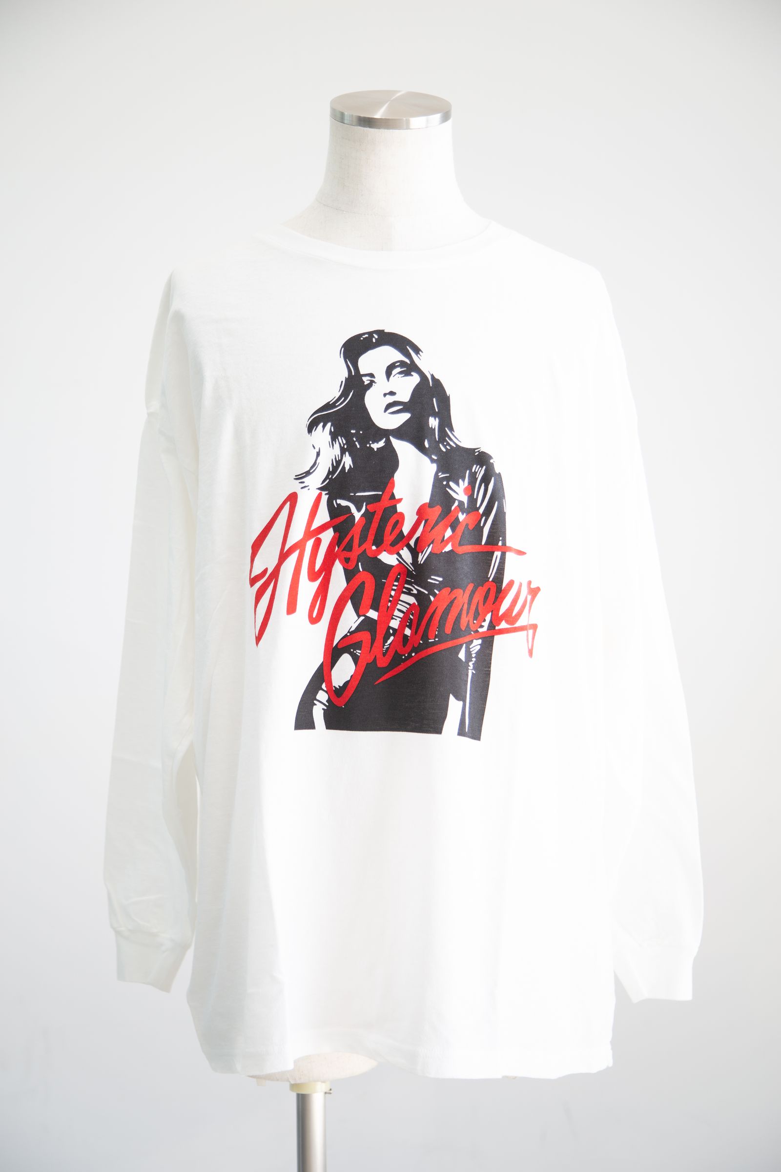 HYSTERIC GLAMOUR - LEATHER WOMAN オーバーサイズTシャツ / ブラック