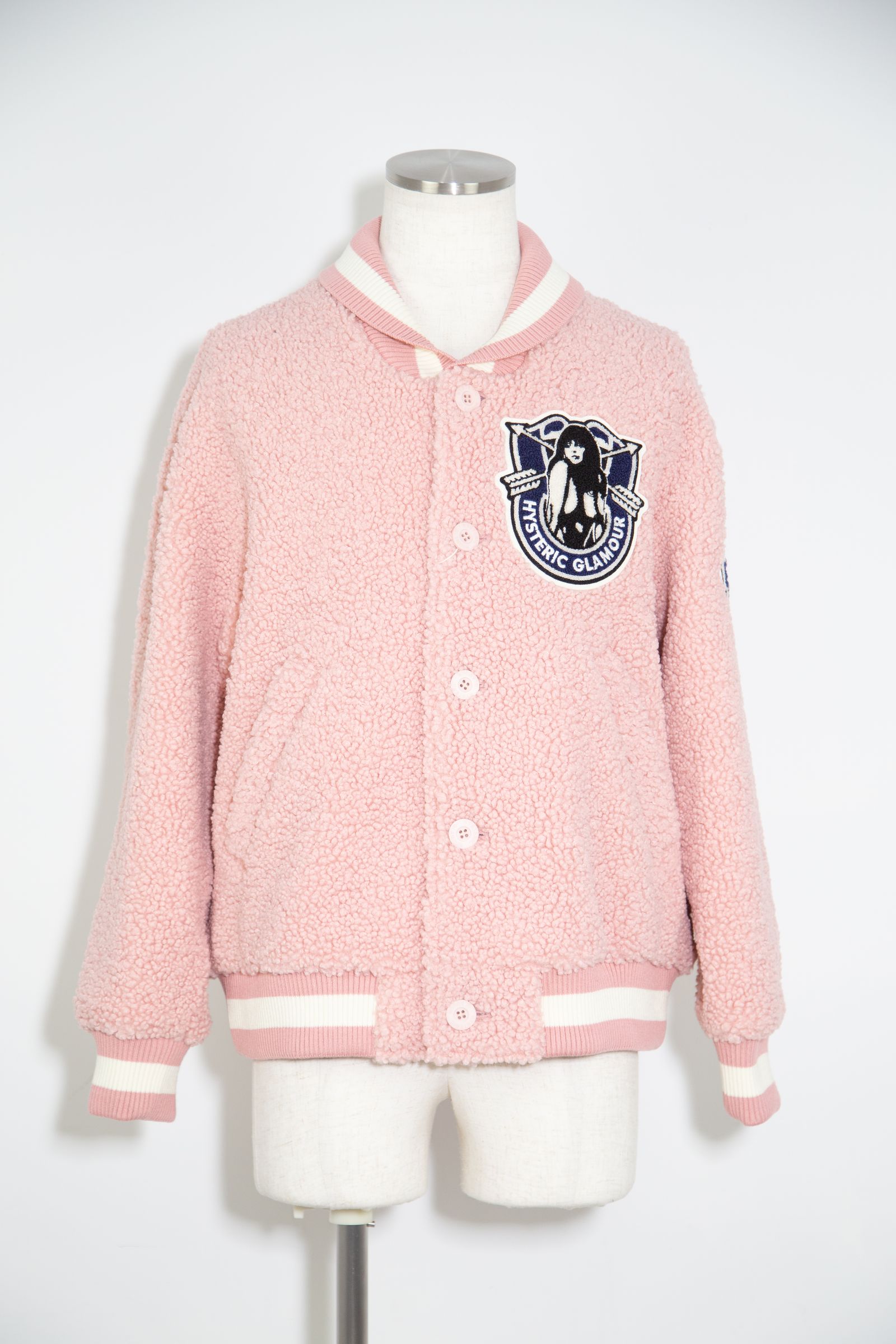 HYSTERIC GLAMOUR - HYSTERIC COLLEGEワッペン ボアスタジャン