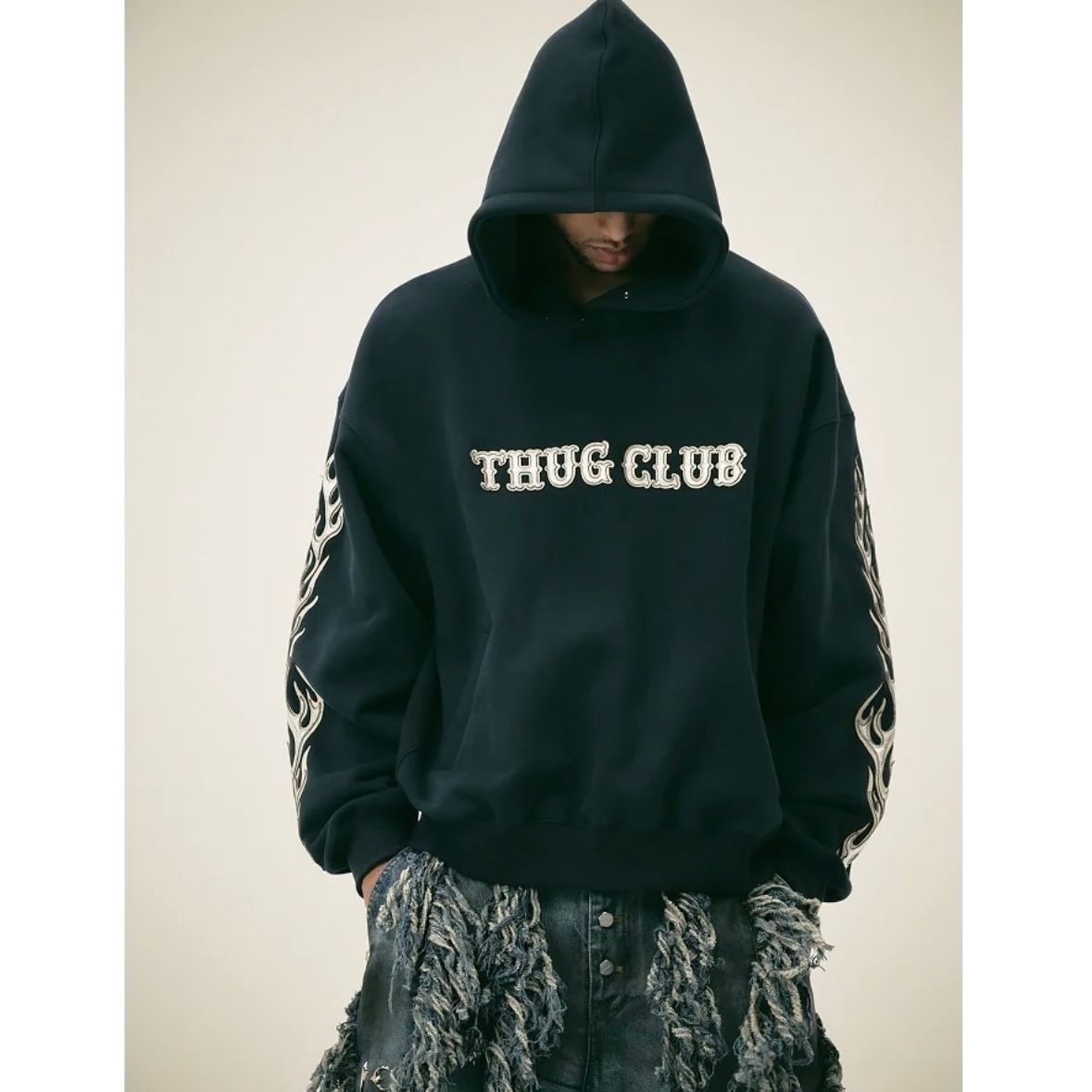 Thug Club - 【残り一点】Leather Flame Hoodie | ACRMTSM ONLINE STORE