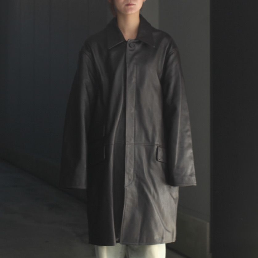 YOKE - 【残り一点】Leather Balmacaan Coat | ACRMTSM ONLINE STORE
