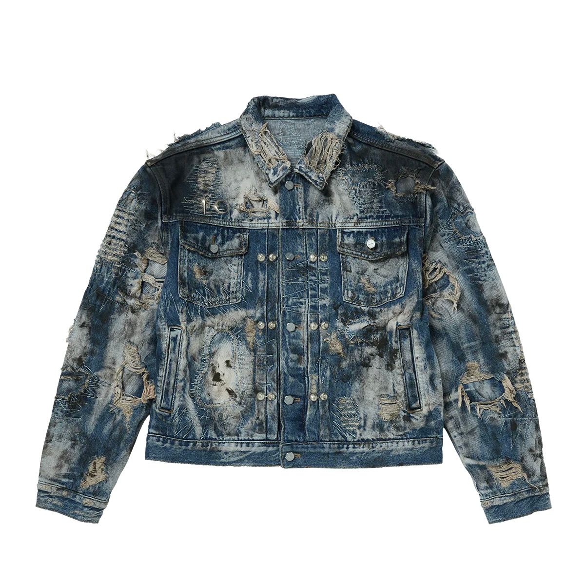 Thug Club - 【残り一点】Hard-Washed Damaged Denim Jacket | ACRMTSM