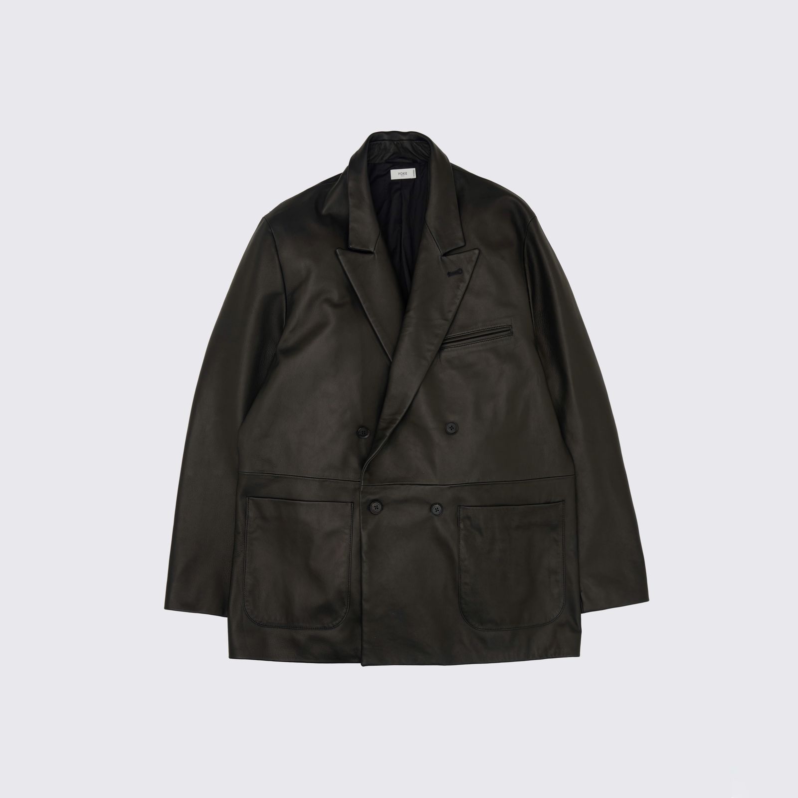 YOKE - 【残り一点】Sheep Leather Double Brested Blazer | ACRMTSM