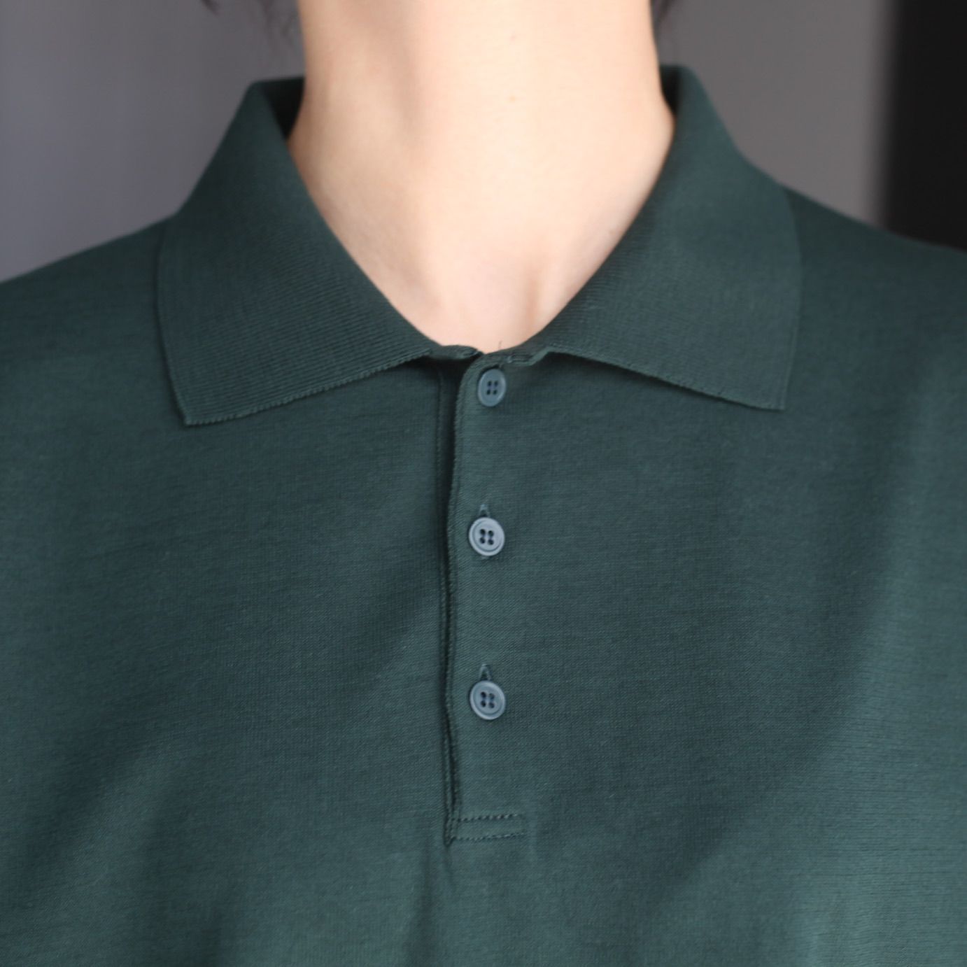 ATON - 【残り一点】Fresca Knit Crew Polo Knit | ACRMTSM ONLINE STORE