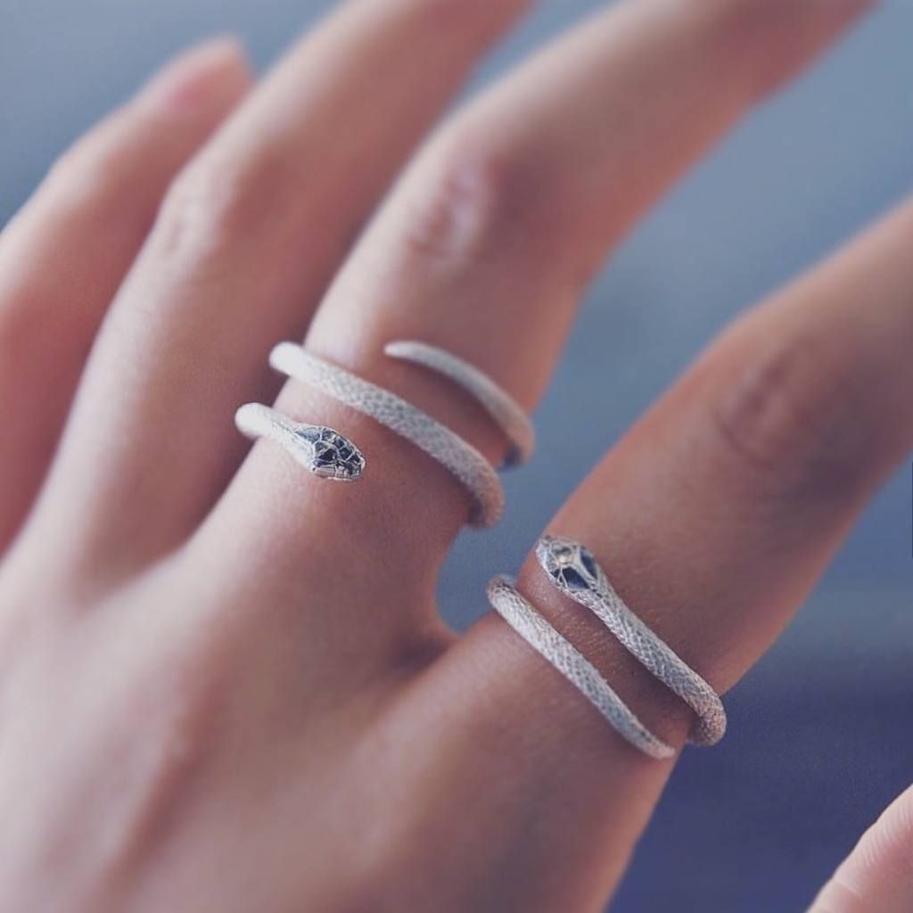 ELCAMI - 【お取り寄せ注文可能】蛇リング(SILVER/2つセット