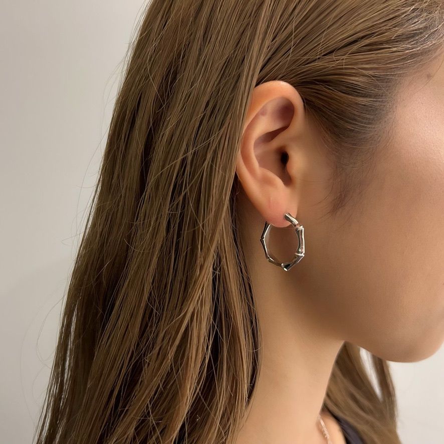 GARNI - 【お取り寄せ注文可能】Crockery Bamboo Pierce_L(SILVER