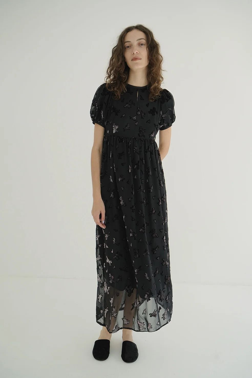 CLANE - オパールプリント ワンピース - FLOWER OPAL PUFF ONEPIECE