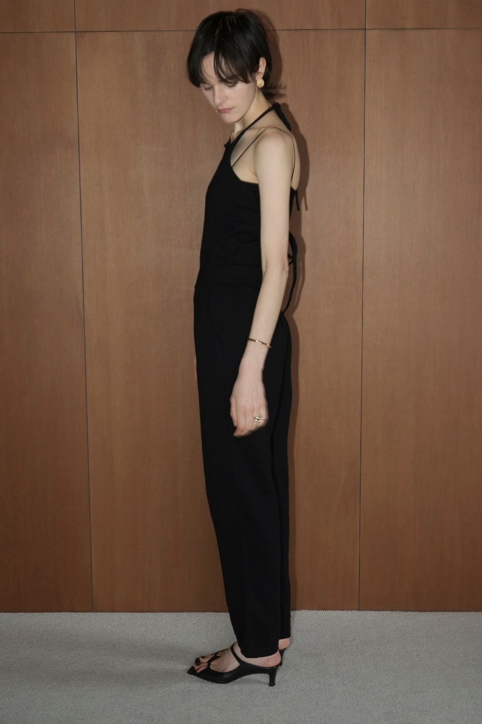 CLANE - ホルターネック ニットオールインワン - HALTER NECK KNIT ALL