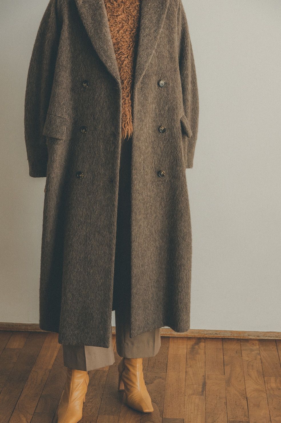 CLANE - ダブルウールロングコート - DOUBLE WOOL LONG COAT - BROWN
