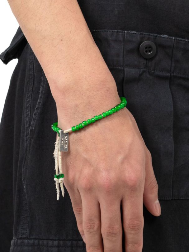 KAMIYA - GLASS BEADED BRACELET- グラスビーズブレスレット -RED