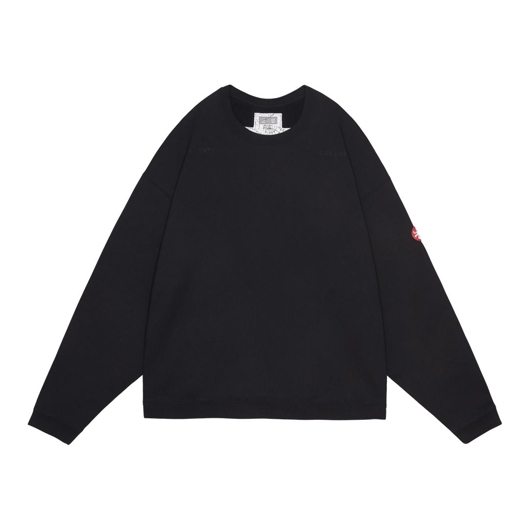 C.E - Solid Loose Crew Neck Black | ALTERFATE
