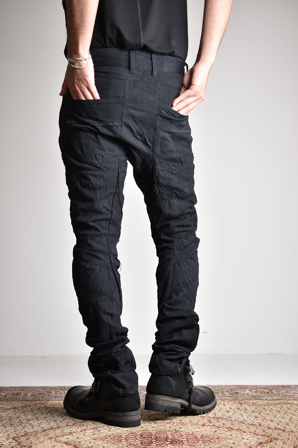 D.HYGEN - Patchwork Jacquard Stretch Slim Pants