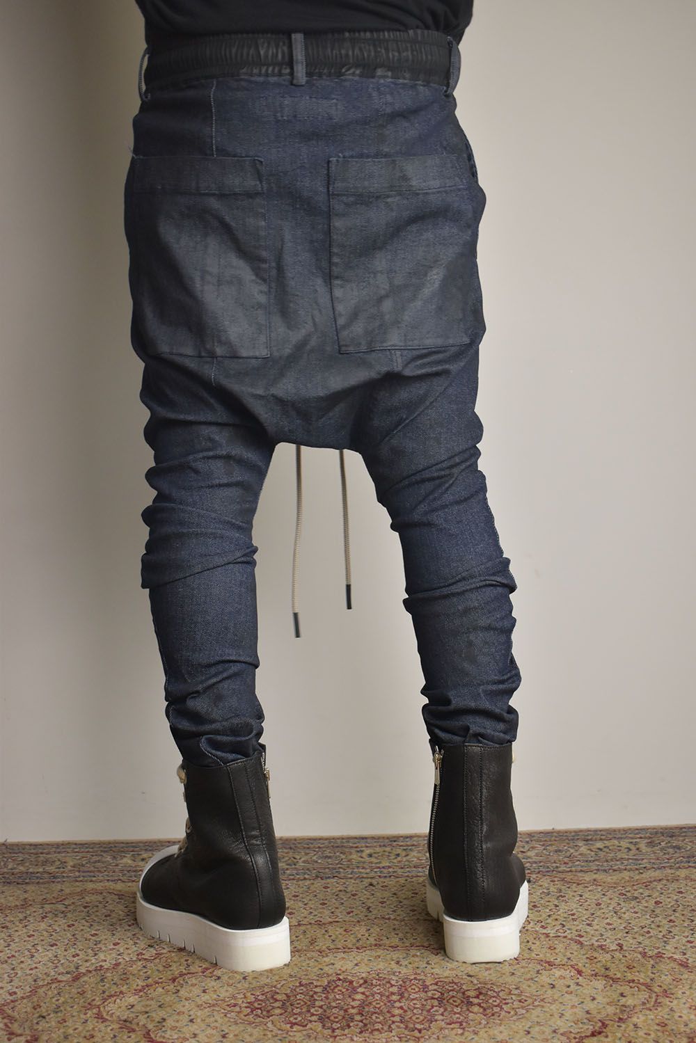 A.F ARTEFACT - Coated Stretch denim Sarouel skinny