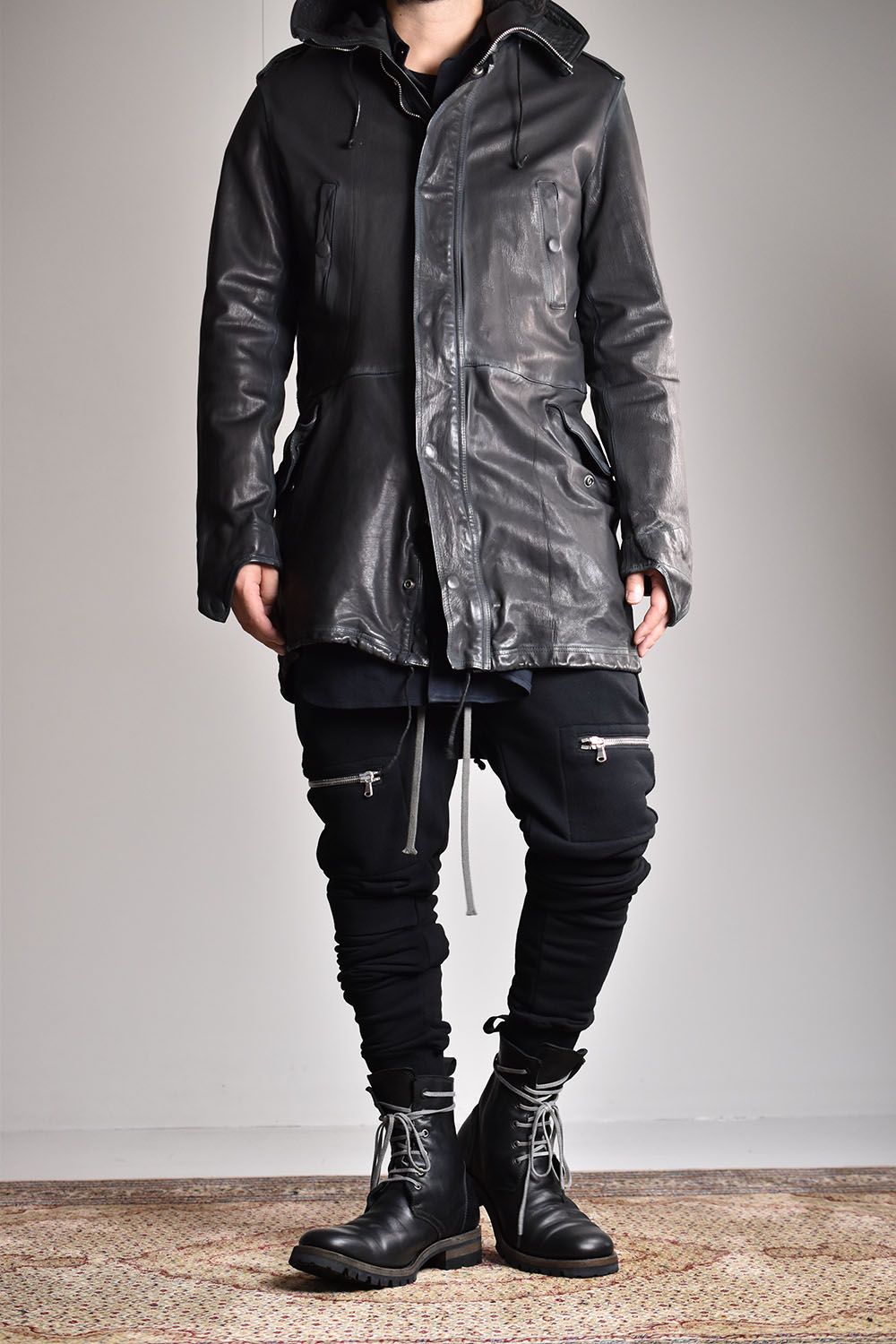 BACKLASHゴートタンニンレザーモッズコート