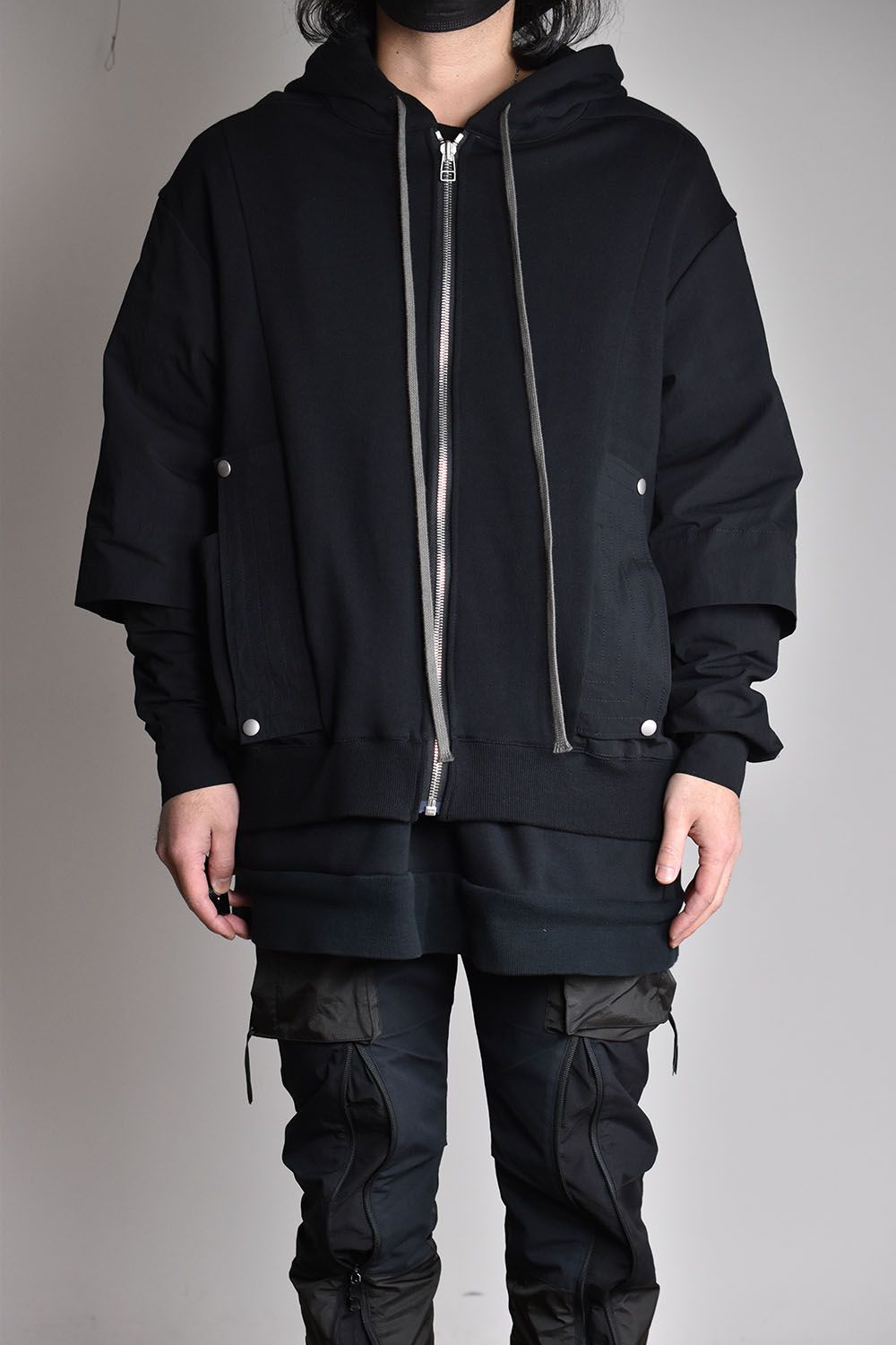 A.F ARTEFACT - Combi Layered Zip Hoodie