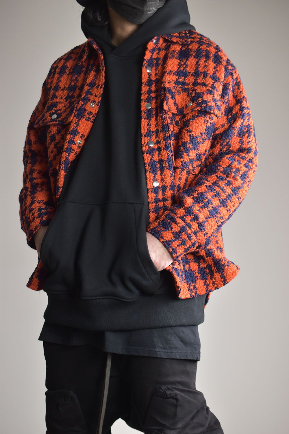 INDEPICT - Houndtooth Check Shirt Jacket