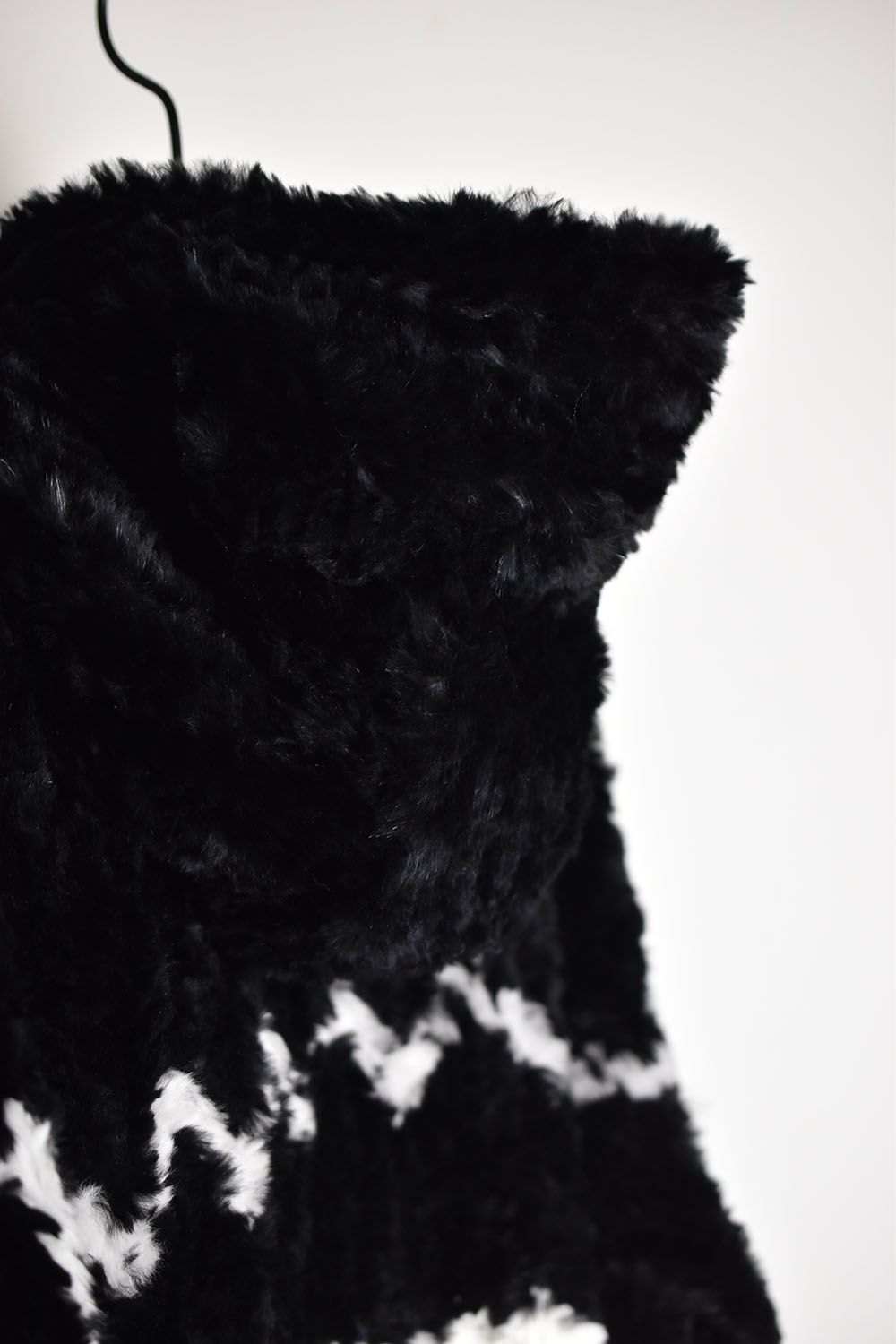 ISAMU KATAYAMA BACKLASH - Rabbit Fur Knit Hoodie