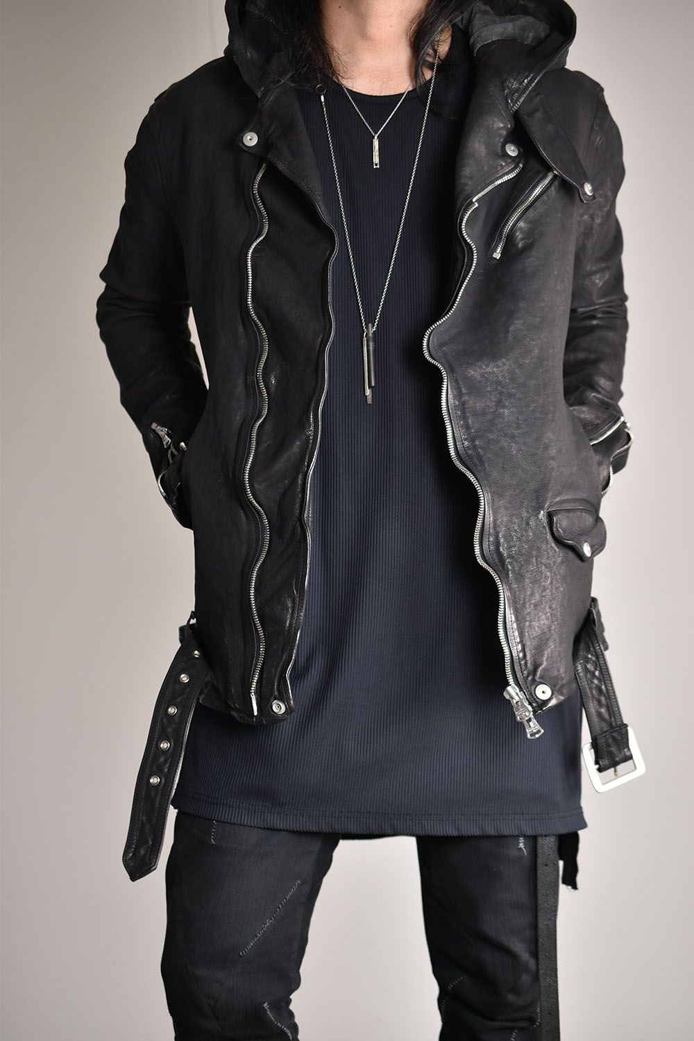 ISAMU KATAYAMA BACKLASH - Japan Calf Garment Wash Hoodie Riders