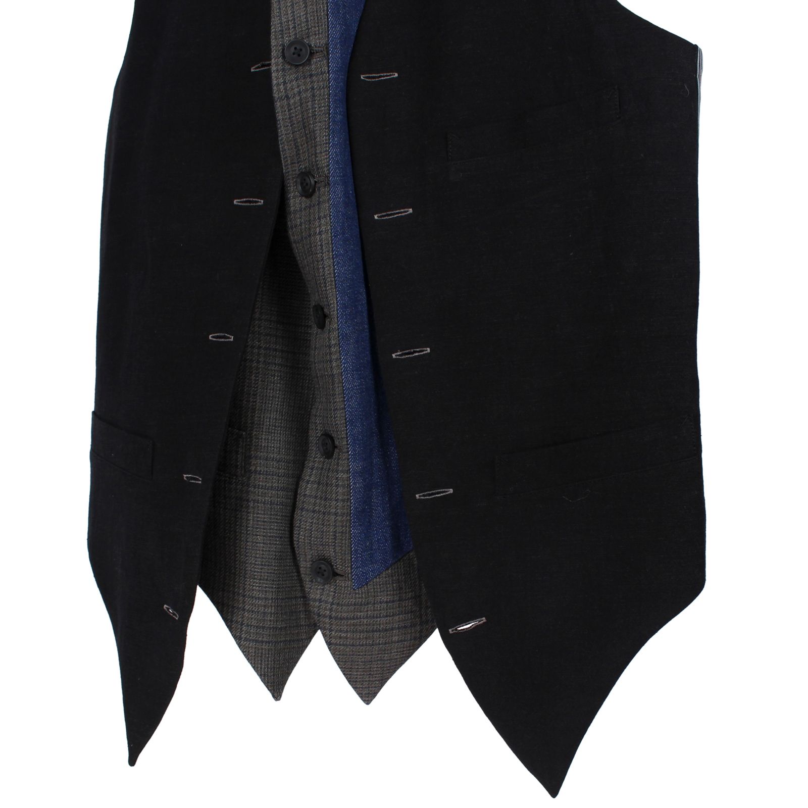 yohji yamamoto - pour homme | 身頃二重切り替えベスト (メンズ