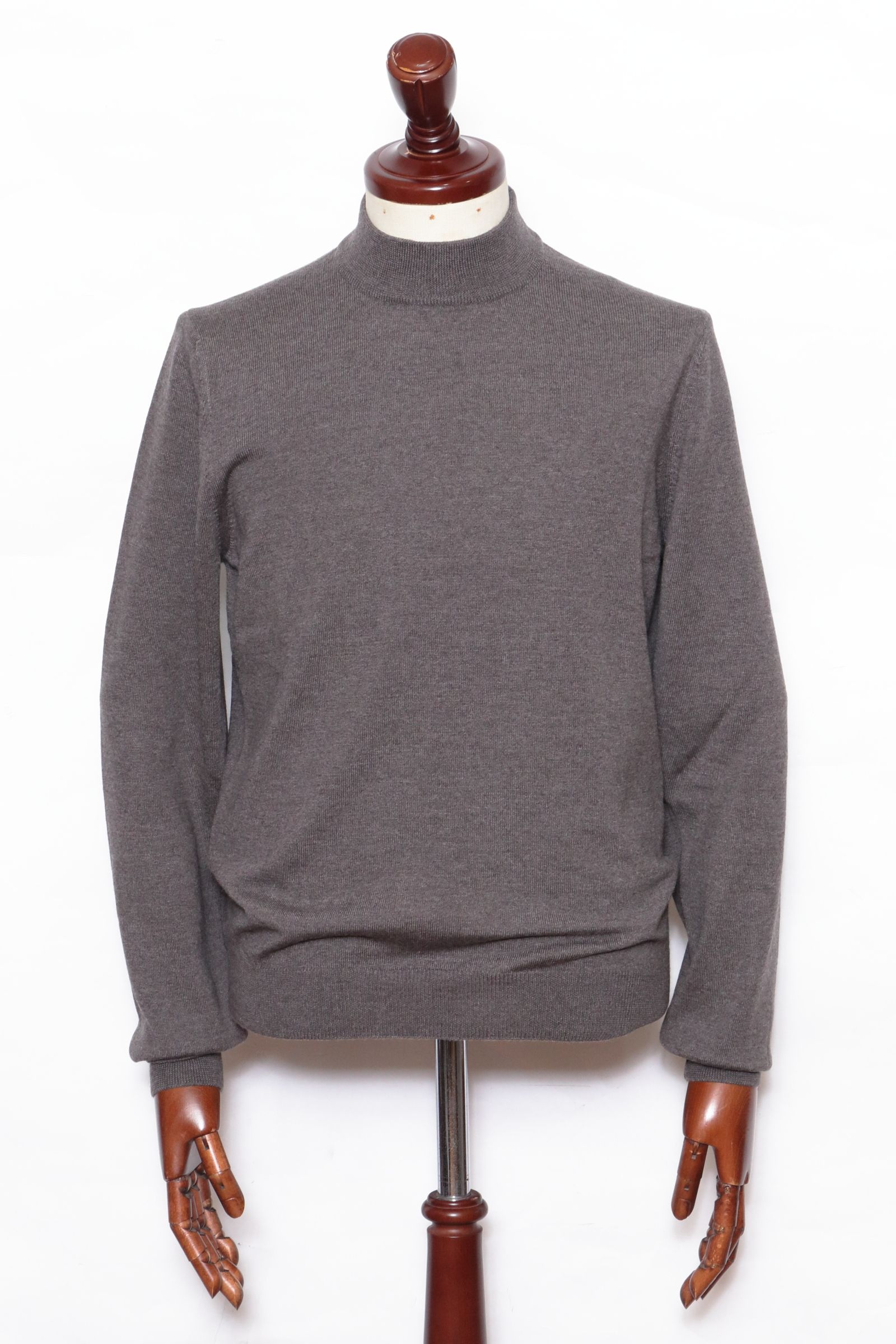 Gran Sasso - 12G ハイゲージ メリノウール モックネック ニット 55108