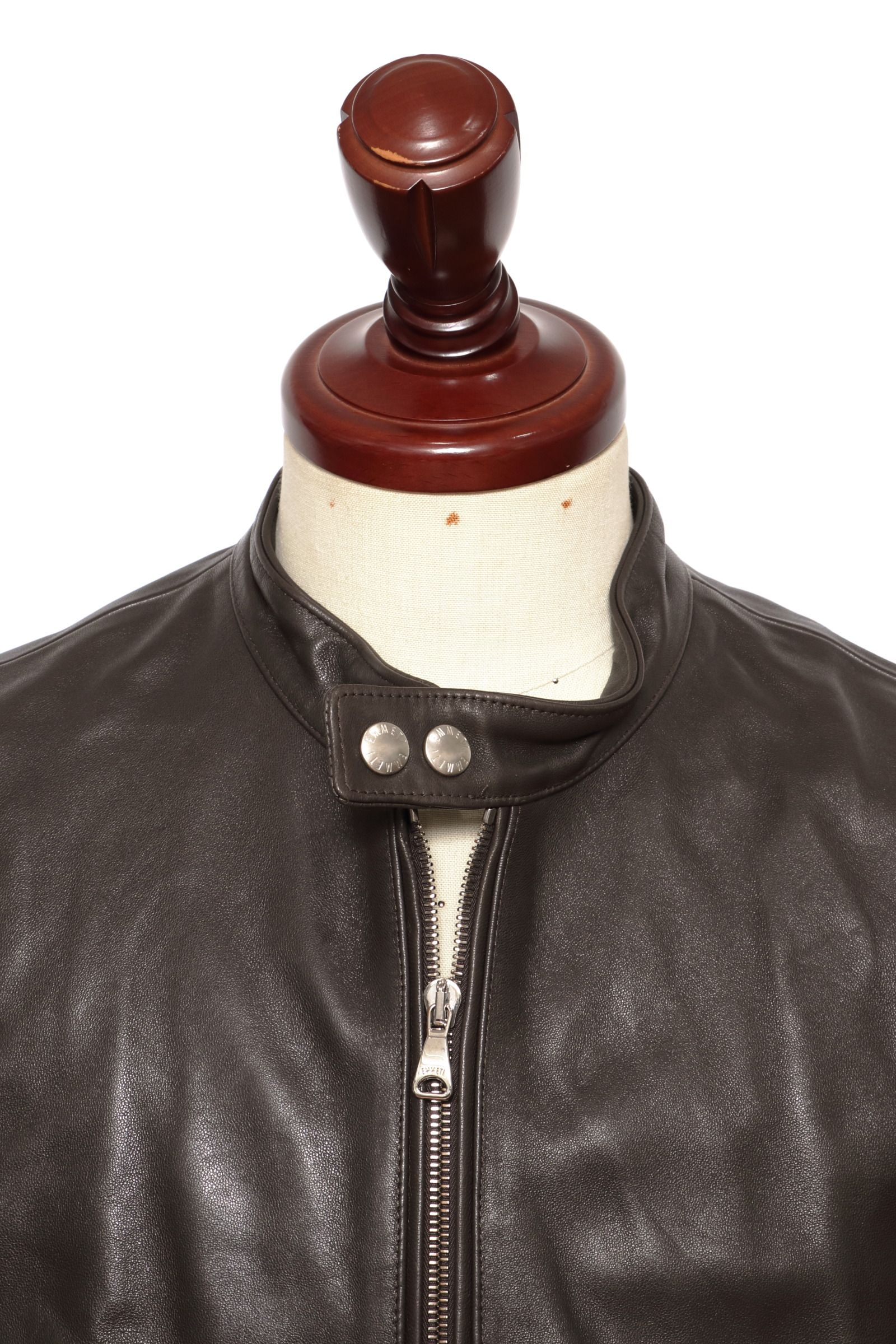 EMMETI - H UOMO アッカ ウォモ ラムレザー ライダース ジャケット