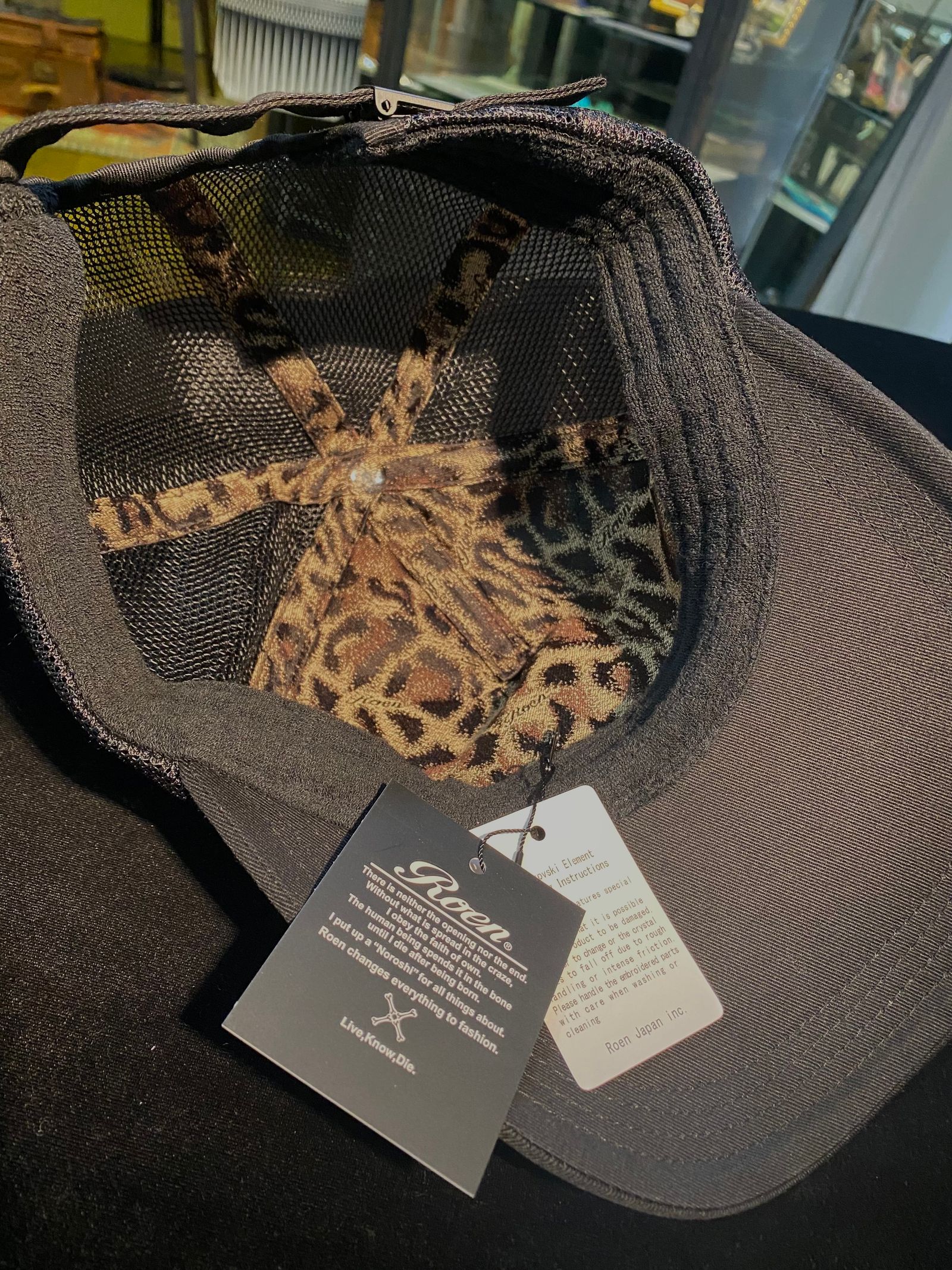 Roen - スワロスカルメッシュベースボールキャップ / BLACK×クリア