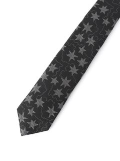 NICOLE - スタージャカード SILKナローネクタイ / ブラック 【MONSIEUR