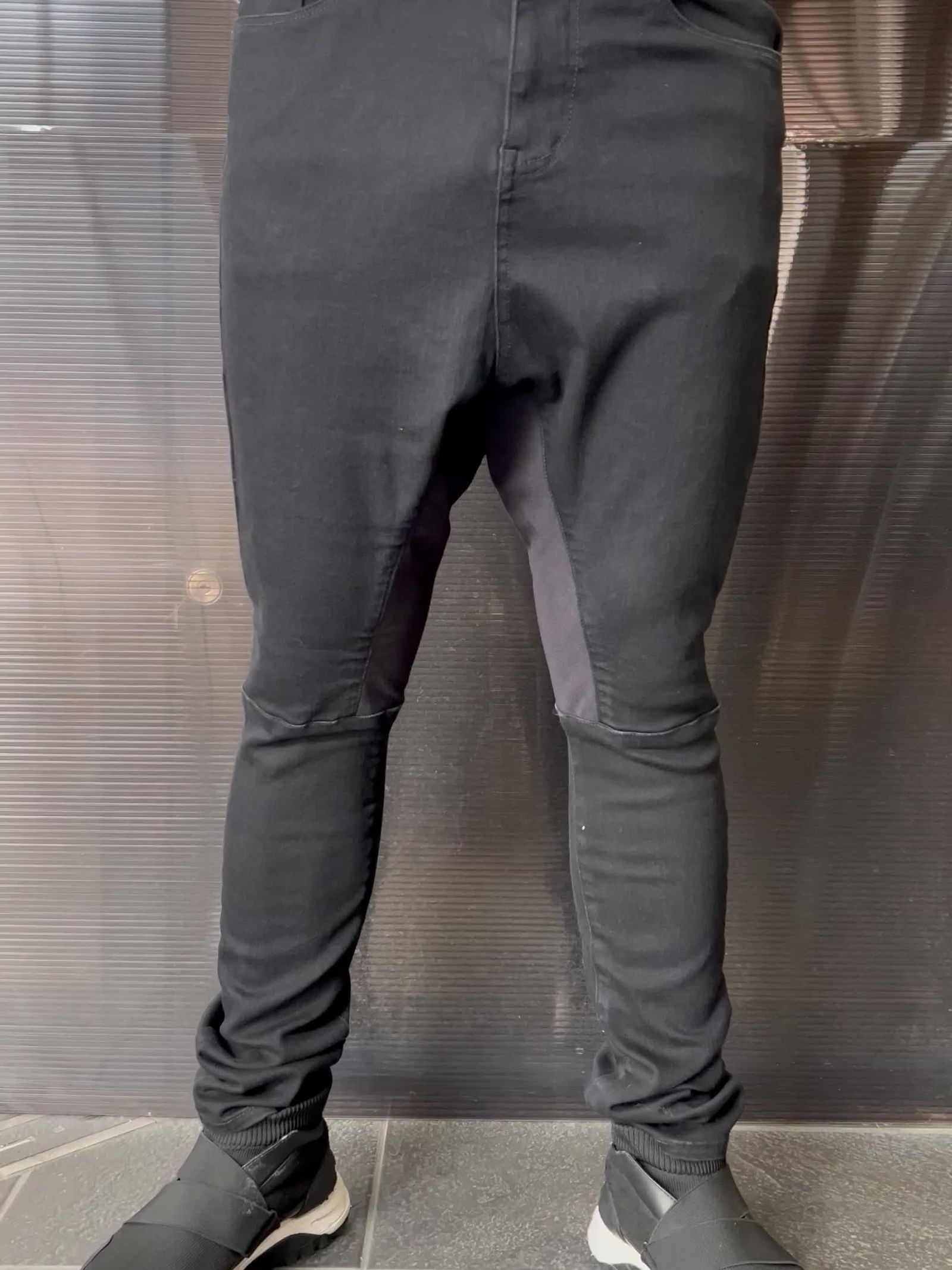 ys Yuji SUGENO - High Power Stretch Denim Semi Sarouel Pants