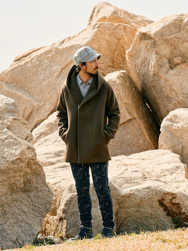 wjk - 【予約品】 zip witch coat / フーデットコート / ダーク