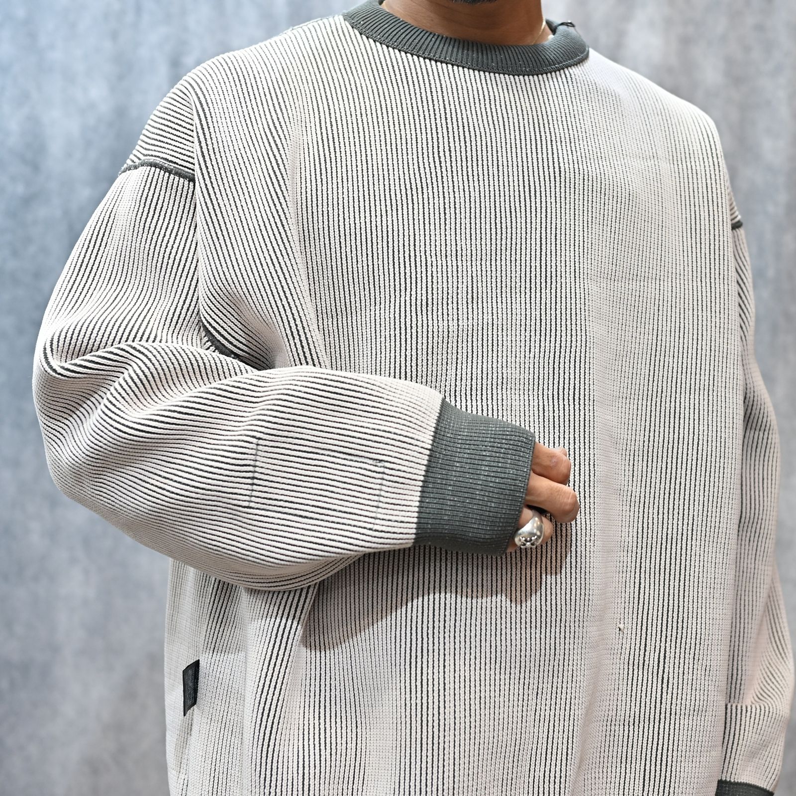 N.HOOLYWOOD - EXCHANGE SERVICE TOPS KNIT （MIX GRAY