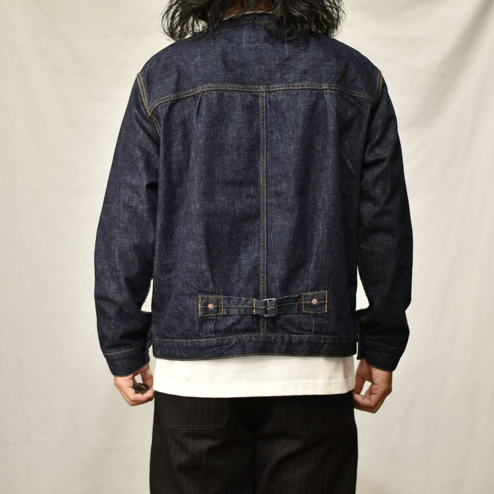 CALEE - Vintage type denim coverall (Ow Indigo blue) / デニム