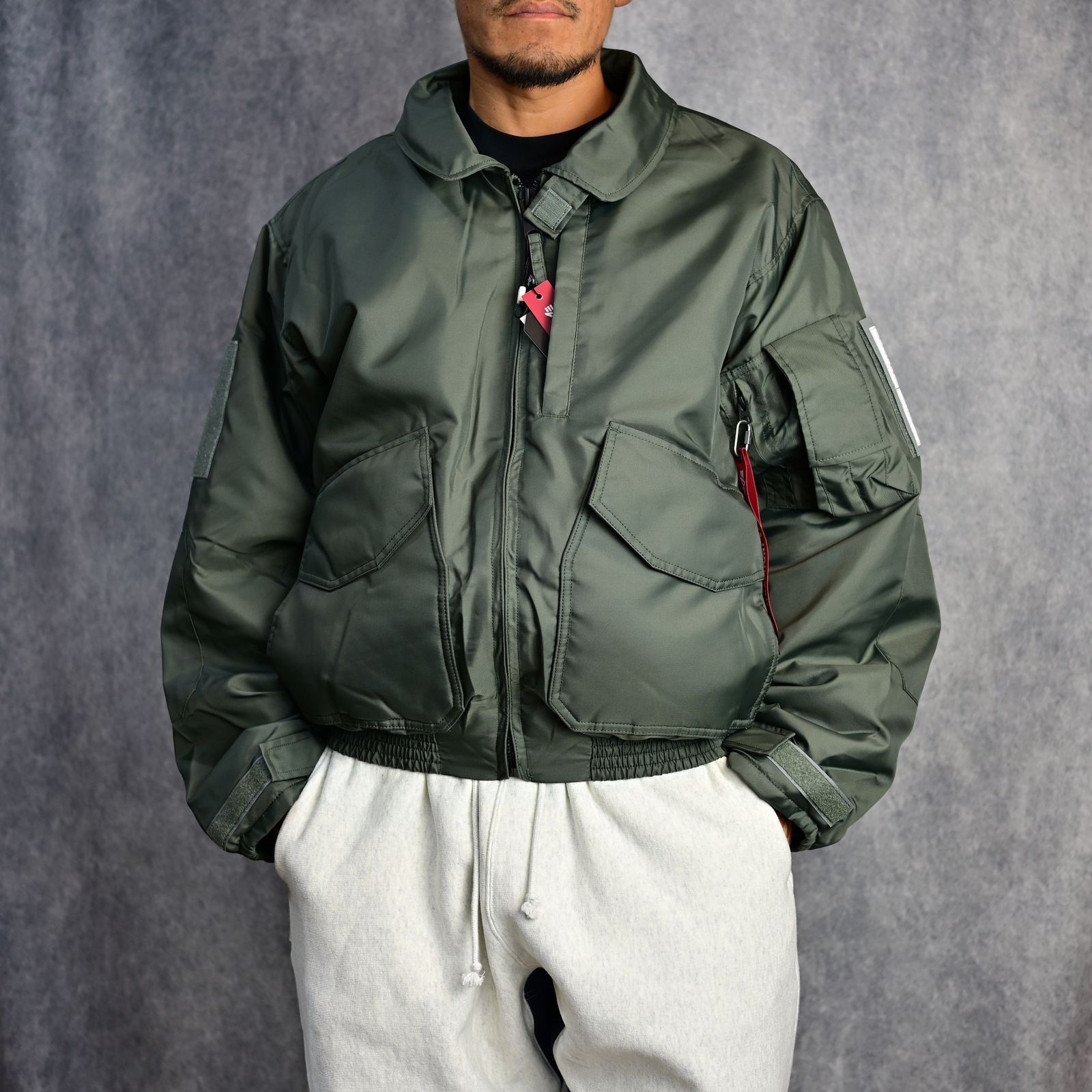 N.HOOLYWOOD - × ALPHA INDUSTRIES MILITARY BLOUSON (SAGE GREEN